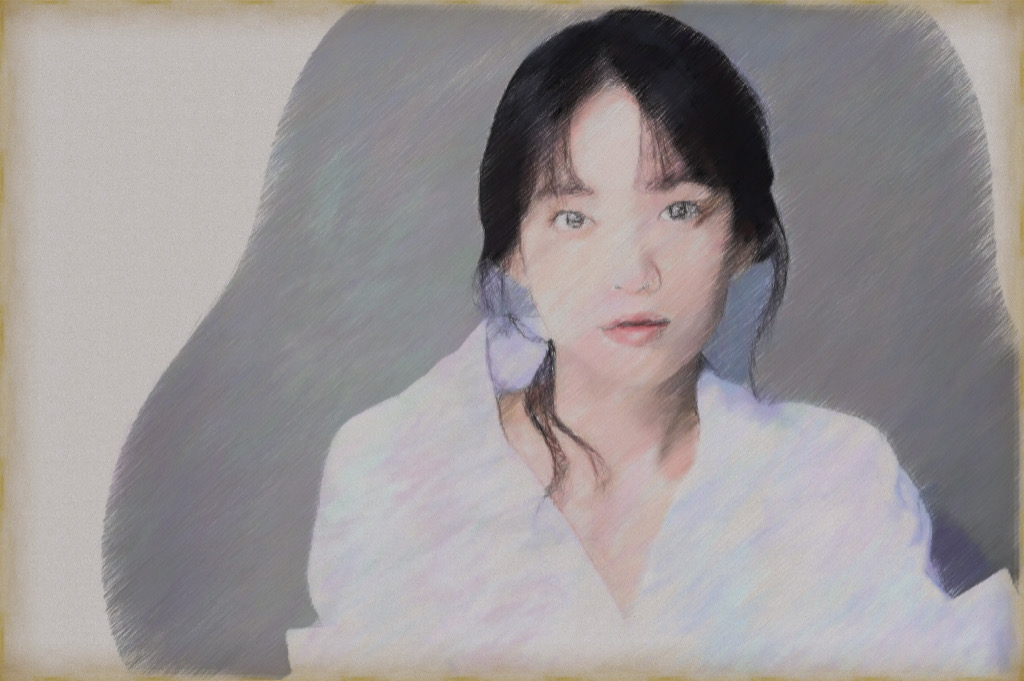 韓国女優チョン・ウヒの似顔絵の画像